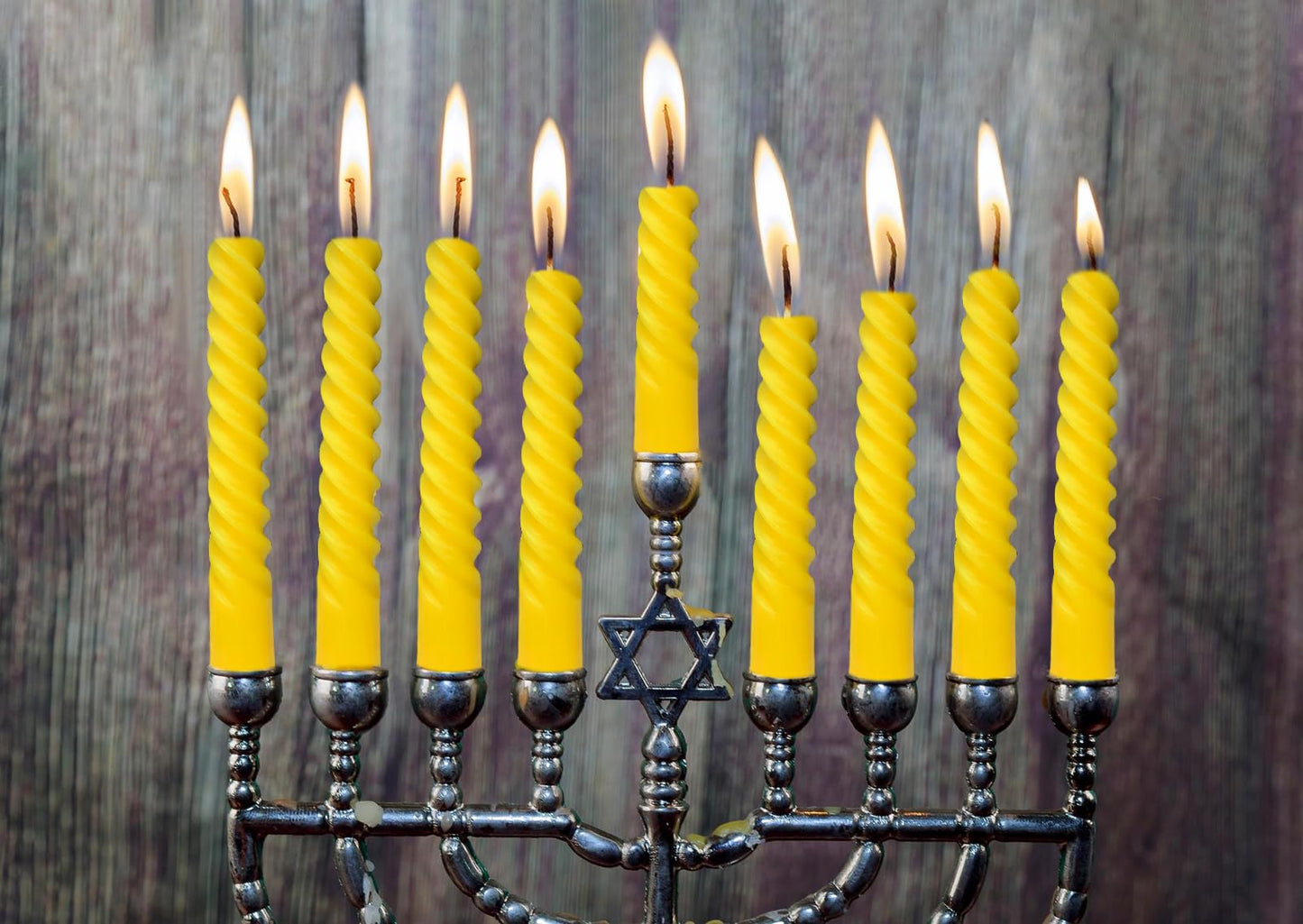 6 Pack 10 Inch Yellow Spiral Taper Candles for Summer Spring Home Decoration, Unscented Dripless Twisted Candlesticks for Dinner Birthday Party Outdoor Gathering and Easter