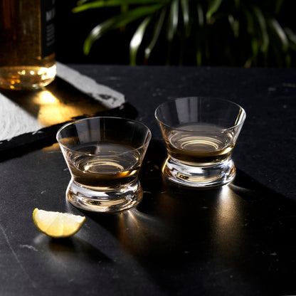 Viski Crystal Tequila Tasting Glasses, Copita Drinking Glasses for Mezcal, Whiskey, Bourbon, or Neat Spirits, Elegant Glassware Set for Home Bar or Cocktail Party, 6 oz, Set of 2