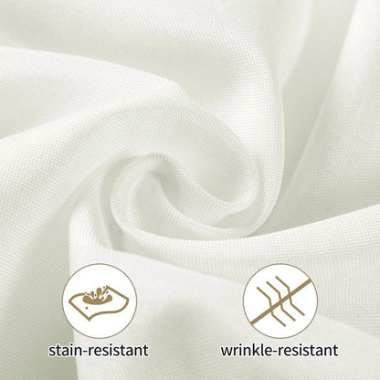 Ascoza 2pack 60x102 Inch Ivory Rectangular Tablecloth 6 Feet Table Cloth in Polyester Fabric for Wedding/Banquet/Restaurant/Parties