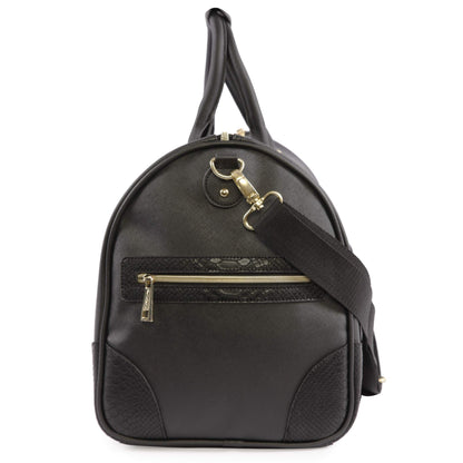 BEBE Ellisa Weekend Travel Bag For Women Weekender Bag, Black Croc