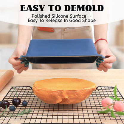 Bread Pan for Homemade Bread：9.5 x 5 Inch Silicone Loaf Pan for Baking with Metal Frame - Nonstick Banana Loaf Tin Tray for Sandwich Sourdough Pumpkin Sour Dough - for Oven Kitchen Home Bakers