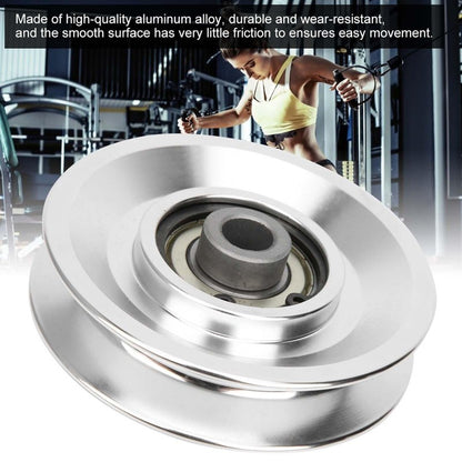 Moofey Aluminum Pulleys, 80mm Diameter Pulley Wheel, Gym Pulley for for Cable Machine Gym Equipment Part Garage Door