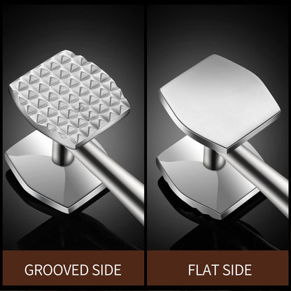 Aliglow Meat Tenderizer Hammer/Mallet Tool/Pounder For Tenderizing and Pounding Steak, Beef And Poultry. Solid Metal Construction With Comfort Grip Handle