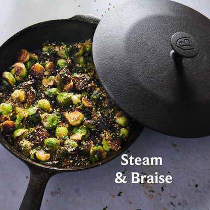 Field Company No.10 Skillet and Matching No.10 Cast Iron Skillet Lid