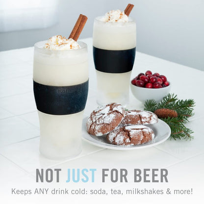 Host Freeze Best Dad Ever Insulated Glass Tumbler for Cold Drinks, Freezable Gifts for Dad, Double Wall Insulated Beer Glass for Chilled Lager, IPA, Ale & Iced Coffee, 16 oz, Set of 1
