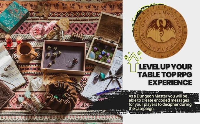Creative Escape Rooms Dragon Cipher Wheel - Accessory for Table Top Gaming