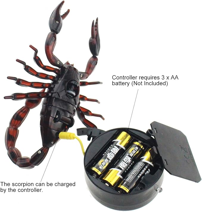 Tipmant Simulation RC Scorpion Remote Control Animal Vehicle Car Electric Scary Prank Toy Halloween Kids Birthday Gift
