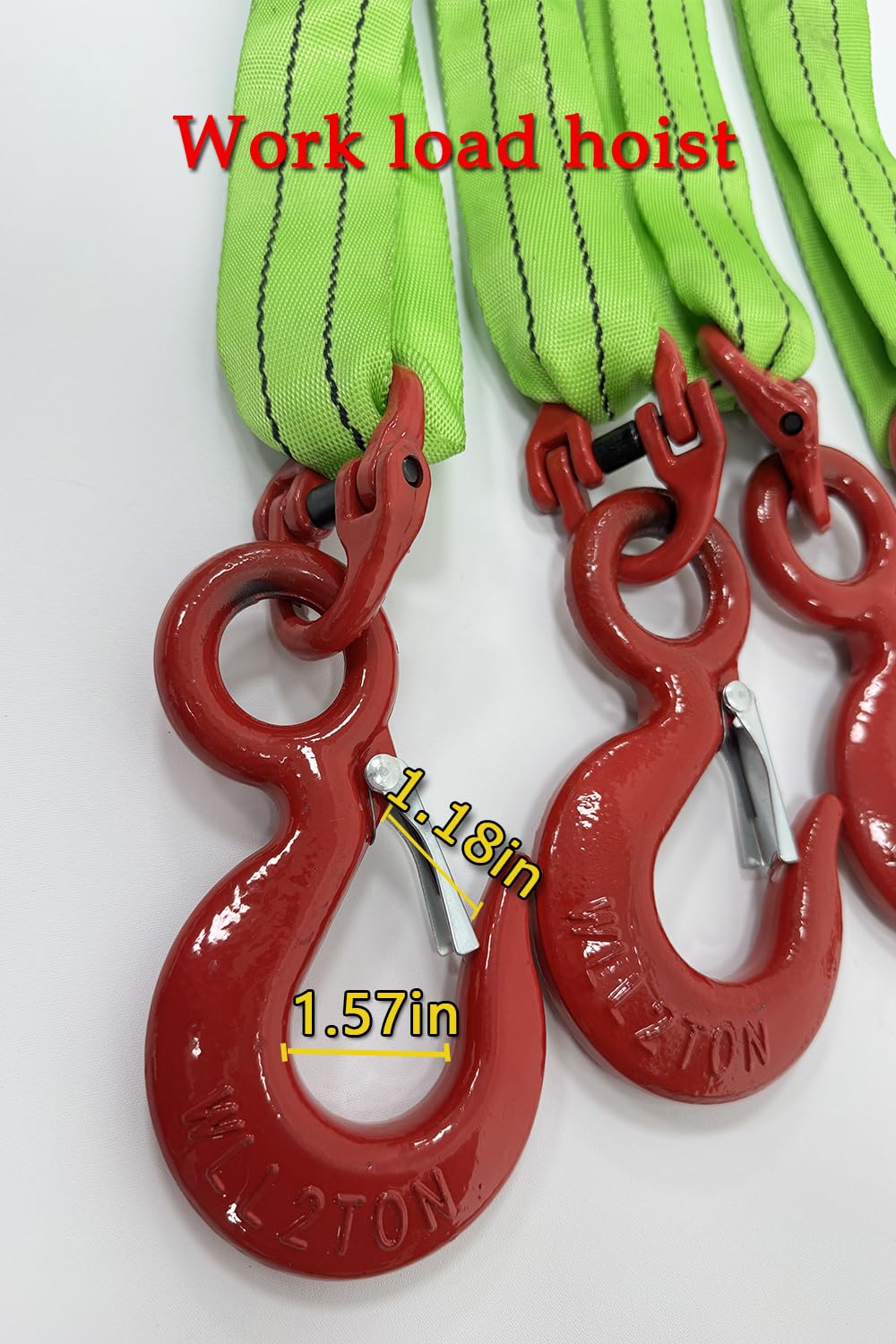 Four Leg Bridle Web Sling 10ft 11023lb Web Slings Belt Type with Hook 3.0 m 5000 kg Light Weight and Flexible Capacity Steel Sling[4leg 5.0t 3m]