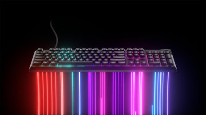 Corsair K55 CORE RGB Membrane Wired Gaming Keyboard – QWERTY US Layout – Quiet, Responsive Switches – Spill Resistance – Ten-Zone RGB – Media Keys – iCUE Compatible – PC, Mac – Black