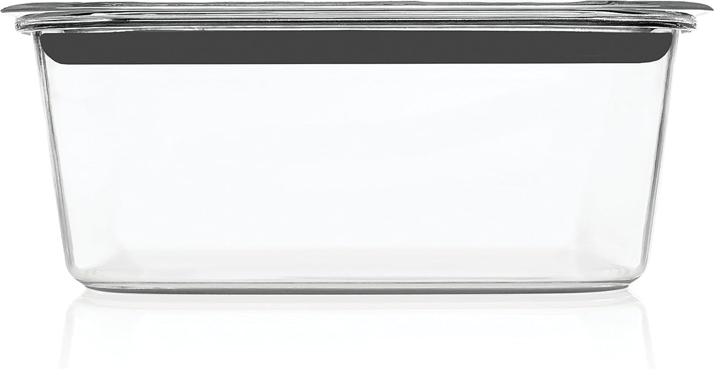 Rubbermaid Brilliance Large Food Storage Container - 9.6 Cup, BPA-Free, Leak-Proof & Clear