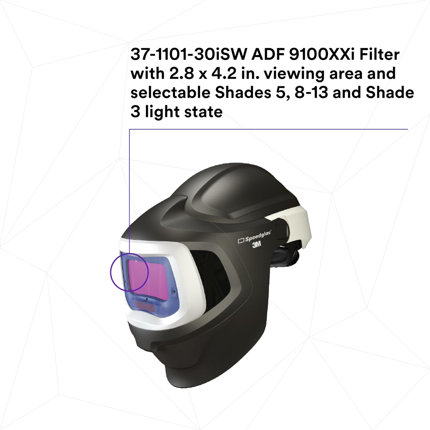 3M Adflo Powered Air Purifying Respirator HE System w 3M Speedglas Welding Helmet 9100 MP 37-1101-30iSW, 1 ea/Case
