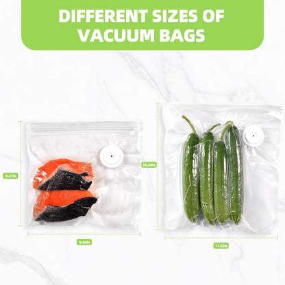 VENMATE Reusable Vacuum Sealer Bags, 15 Pack BPA-Free 8×8 Inch, Heavy-Duty Commercial Grade, Leak-Proof, Freezer Microwave Sous Vide Safe