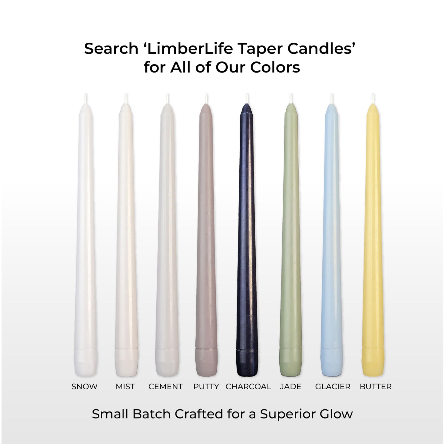 Putty Gray Taper Candles 10 Inch, 12 Pack - Unscented Dripless Dinner Candles, 7 Hour Burn Time, Premium Solid Wax Candlesticks for Weddings, Parties, Events & Home Decor. Candlesticks