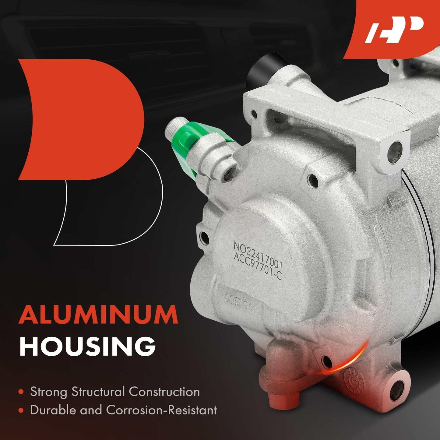 A-Premium Air Conditioner AC Compressor with Clutch Compatible with Hyundai Elantra 2018 2019 L4 1.4L