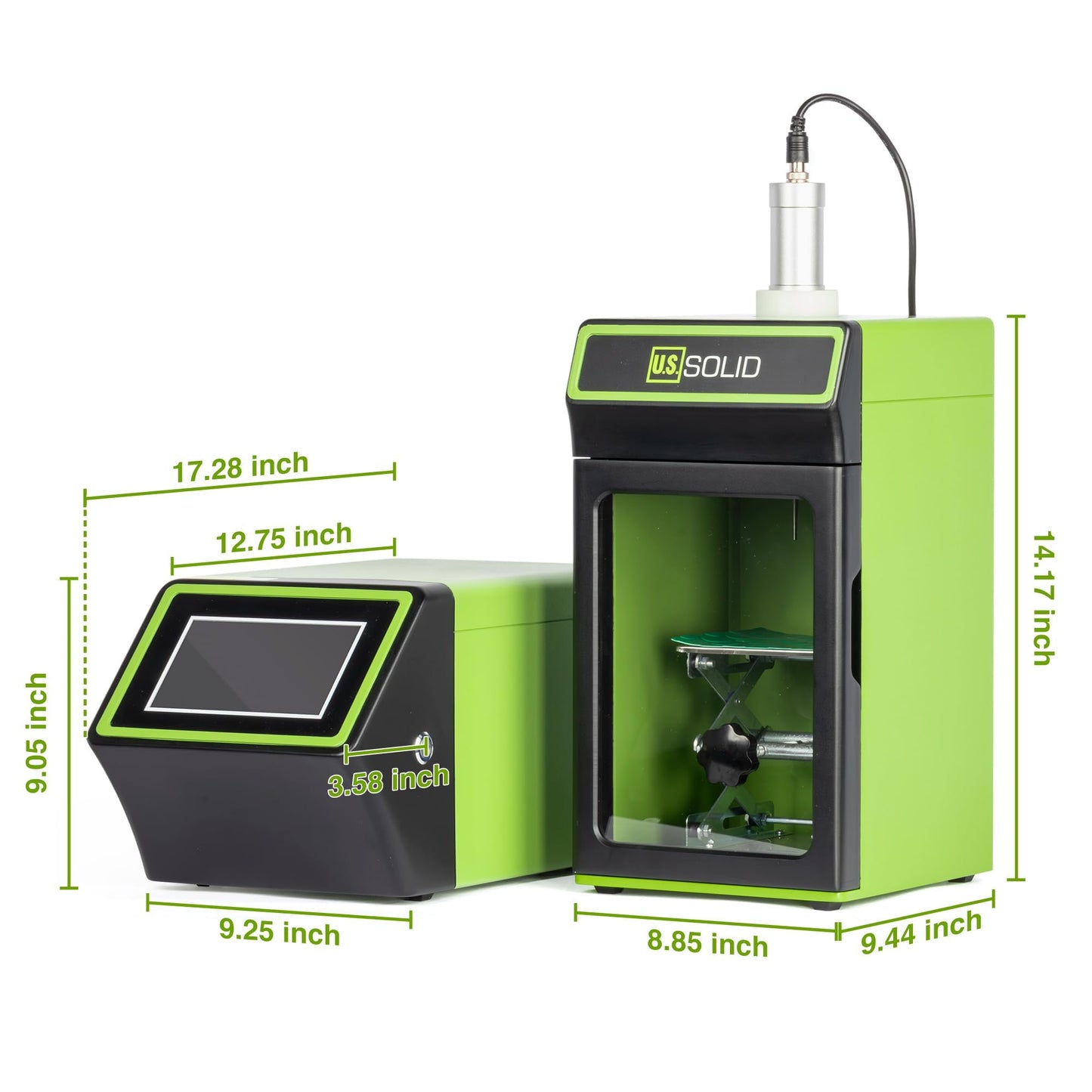 U.S. Solid 3000W Ultrasonic Homogenizer Mixer, 50-4500ml Processing Capacity Professional Lab Sonicator & Cell Disruptor with Touch Screen for Nano Dispersion, Disruption, Extraction & Emulsification