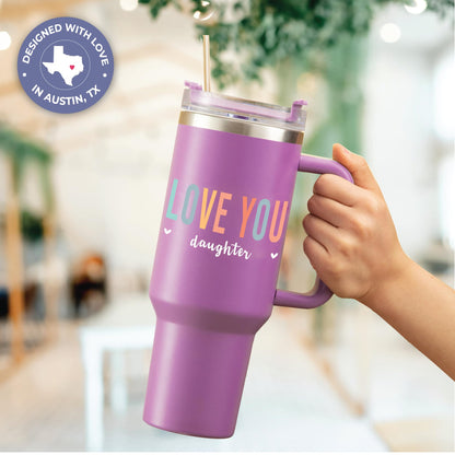 DISCONTINUED Daughter Tumbler 40oz, Daughter Thoughtful Presents From Mom and Dad, Unique and Sentimental Appreciation Gifts, Ideal Present Picks for Birthday, Mother's Day, Christmas, Gift Ready