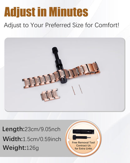Jeracol 3X Strength Magnetic Copper Bracelet & Ring for Men, 99.9% Pure Copper Bracelet, Premium Fold-Over Clasp and Adjustable Length Sizing Tool & Jewelry Gift Box(Celtic Knot)