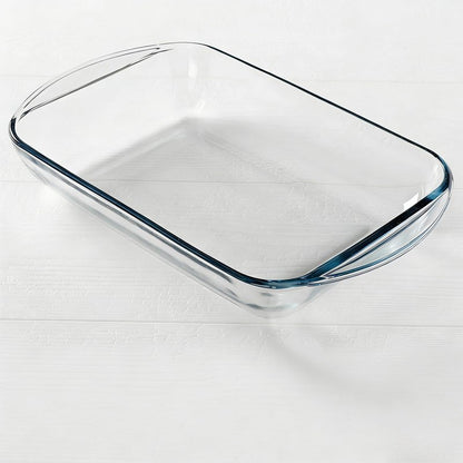 9x13 Glass Baking Dish, 3 Qt Durable Bakeware, Oven Microwave Dishwasher Safe For Baking, Serving & Reheating