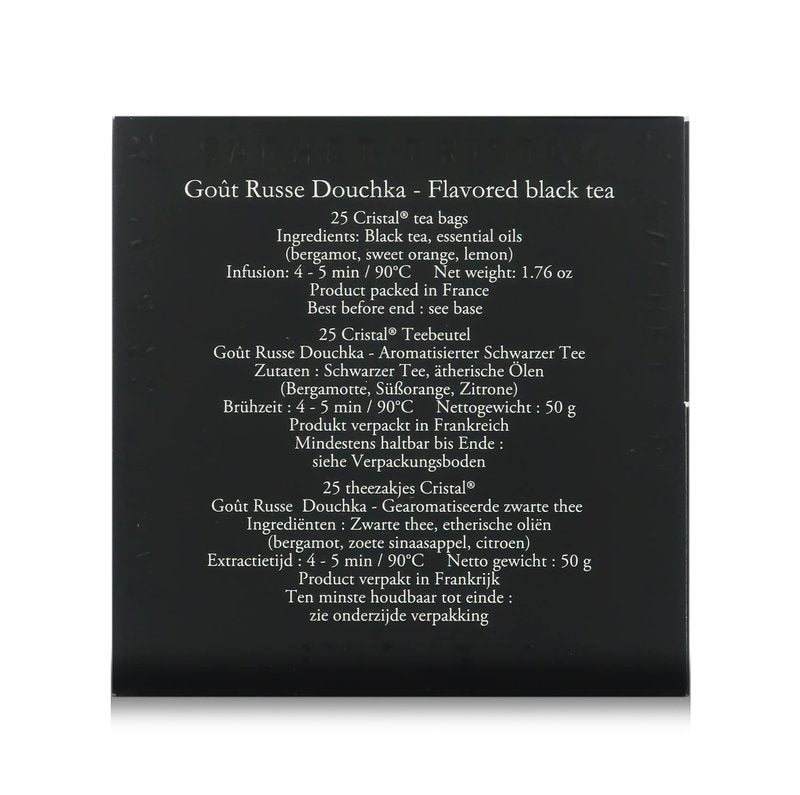 Goût Russe Douchka, Citrus Fruits-Flavoured Black Tea, Box of 25 Cristal® Teabags, Dammann Frère