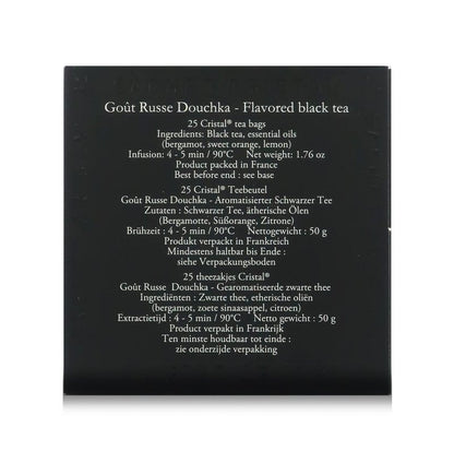 Goût Russe Douchka, Citrus Fruits-Flavoured Black Tea, Box of 25 Cristal® Teabags, Dammann Frère