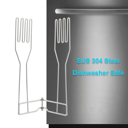LEKUSHA Stainless Steel Dish Gloves Holder, Space-Saving Drying Rack, Silver