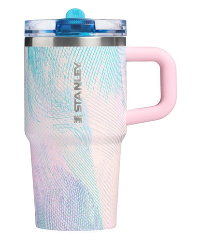 STANLEY Quencher ProTour Flip Straw Tumbler with Leakproof Lid 20 oz | Built-In Straw & Handle | Cupholder Compatible for Travel | Insulated Stainless Steel Cup | BPA-Free | Sea Glass Plume