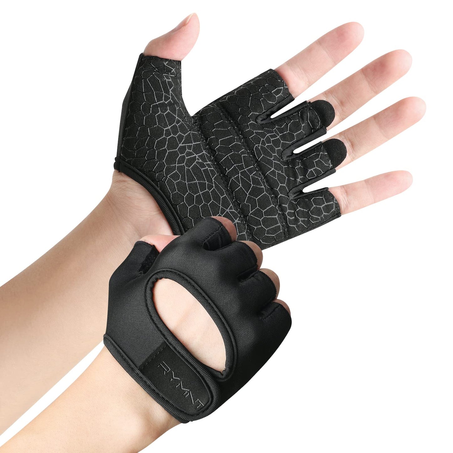Minimal Weight Lifting Gloves,Short Micro Workout Gloves Grip Pads with Full Palm Protection & Extra Grip for Men Women Weightlifting,Gym,Exercise Training