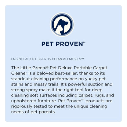 Bissell Little Green Pet Deluxe Portable Carpet Cleaner and Car/Auto Detailer, 3353, Gray/Blue