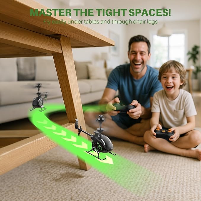 SYMA S100 Mini RC Helicopter with Gyro Stabilizer Altitude Hold 3.5 Channel 5-7 Min Flight Time Remote Control Helicopter Toy for Boys and Girls