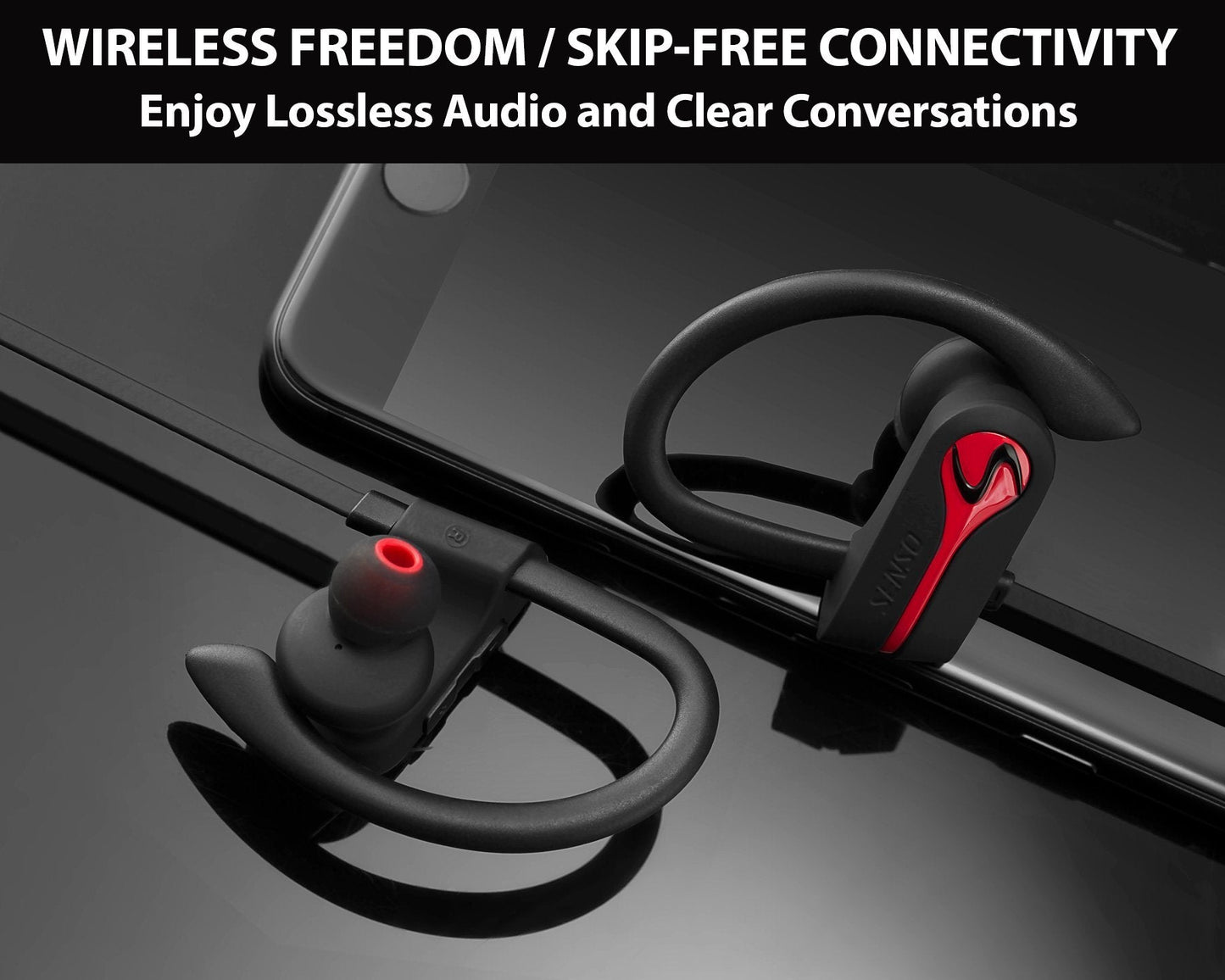 SENSO Bluetooth Headphones, Best Wireless Sports Earphones w/Mic IPX7 Waterproof HD Stereo Sweatproof Earbuds for Gym Running Workout 8 Hour Battery Noise Cancelling Headsets