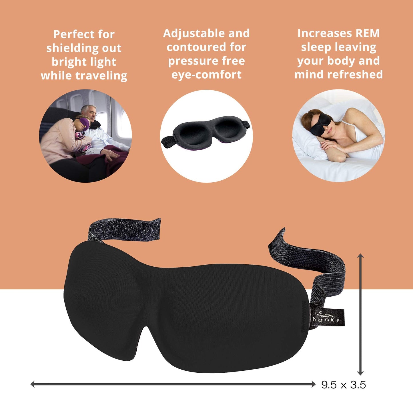 Bucky 40 Blinks No Pressure Eye Mask for Travel & Sleep