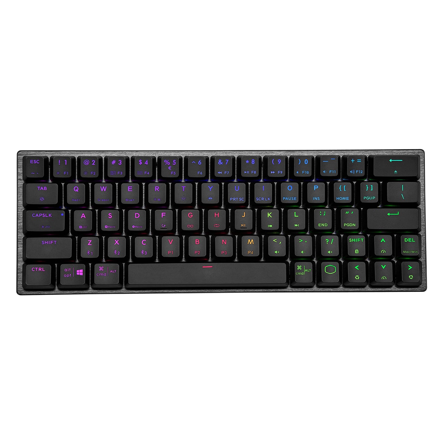 Cooler Master SK622 60% Wireless Bluetooth Space Gray Mechanical Low Profile Gaming Keyboard, Click Blue Switches, Customizable RGB, Ergonomic Design, Mac/Windows, QWERTY (SK-622-GKTL1-US)