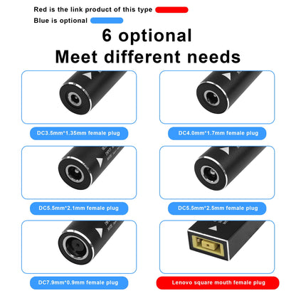 GINTOOYUN PD65W DC5525 to USB-C Charging Cable DC5.5mmx2.5mm Round Female to Type-C Charger Power Adapter Cable for Laptops,Mobile Phones,Tablets, Rechargeables,etc(7Inch)