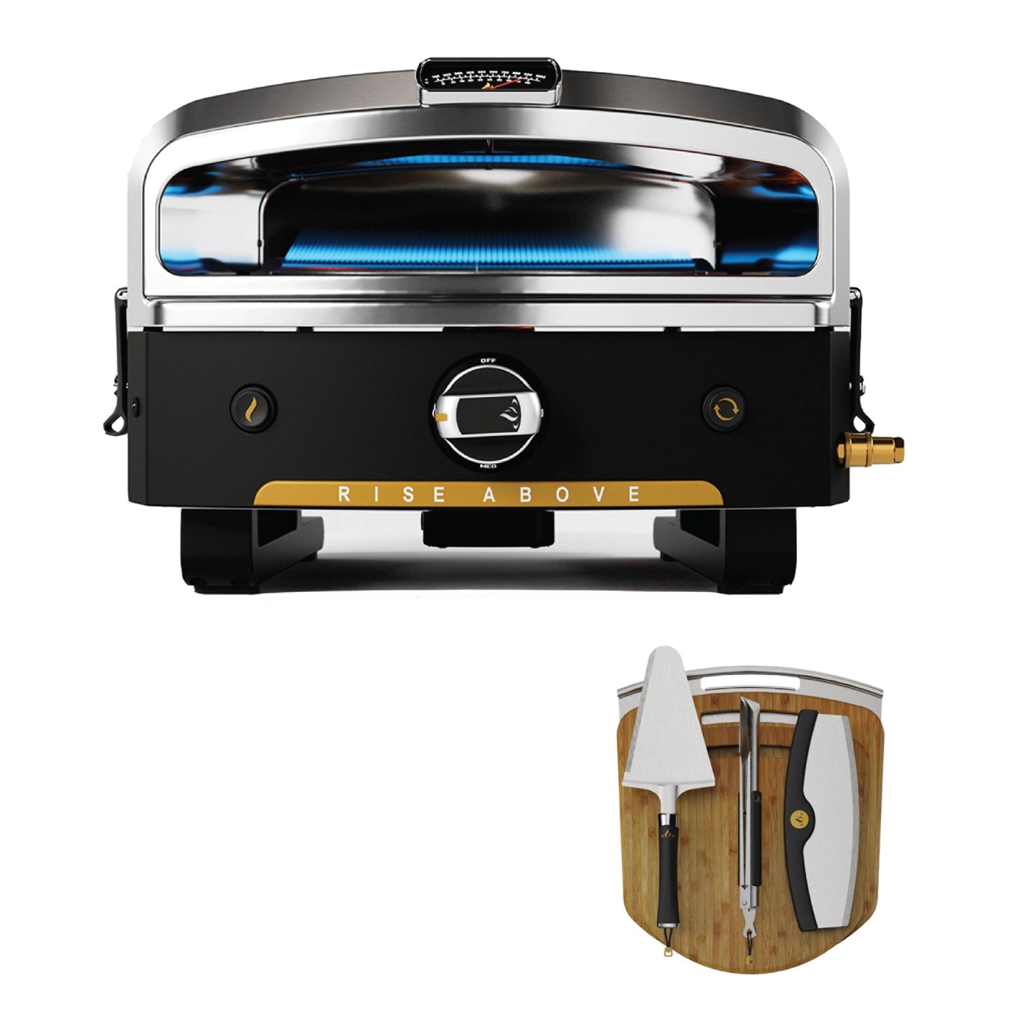 Halo Versa 16 Propane Gas Outdoor Pizza Oven with Rotating Cooking Stone | Portable Appliance for all Outdoor Kitchens With Cook and Serve Kit