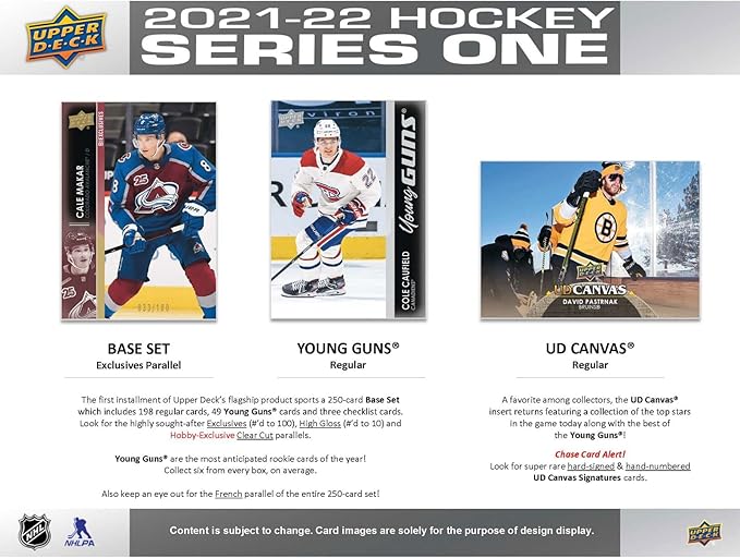 NHL Upper Deck 2021-22 Series One Hockey Trading Card Collector's Tin [8 Packs + 1 Bonus Pack]