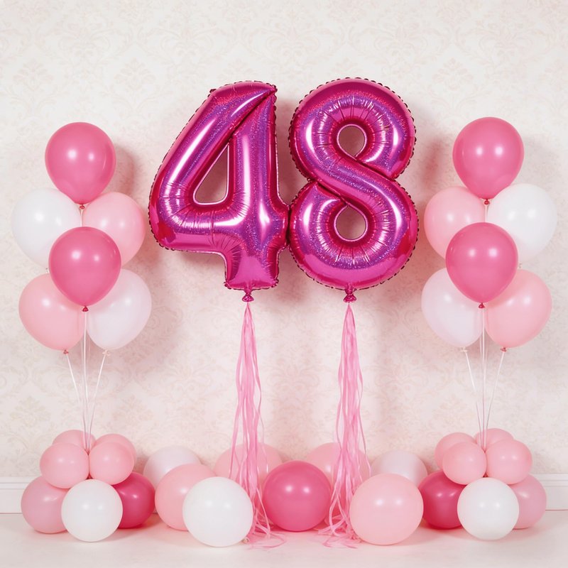 40 Inch Laser Hot Pink 1 Balloon for First Birthday, 1st Number Balloons Birthday Decorations for Girl Kids Toddler Baby, One Giant Number 1 Balloon