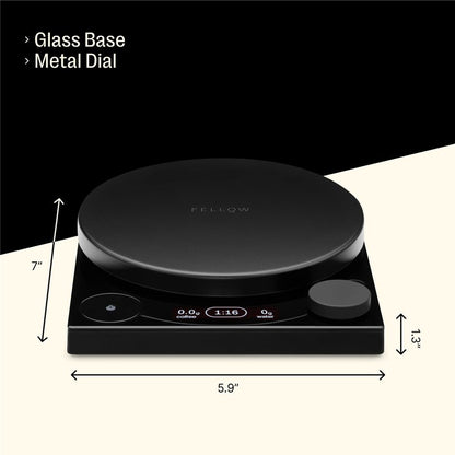 Fellow Tally Pro Coffee Scale with Timer – Espresso Scale for Pour Over and Barista Brewing, Brew Assist Mode, 0.1g Accuracy, OLED Display, Rechargeable, Glass Top – Matte Black