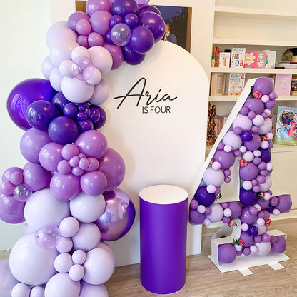 PartyWoo Purple Balloons - 100-Piece Arch Kit with Various Sizes for Birthday & Wedding Decor