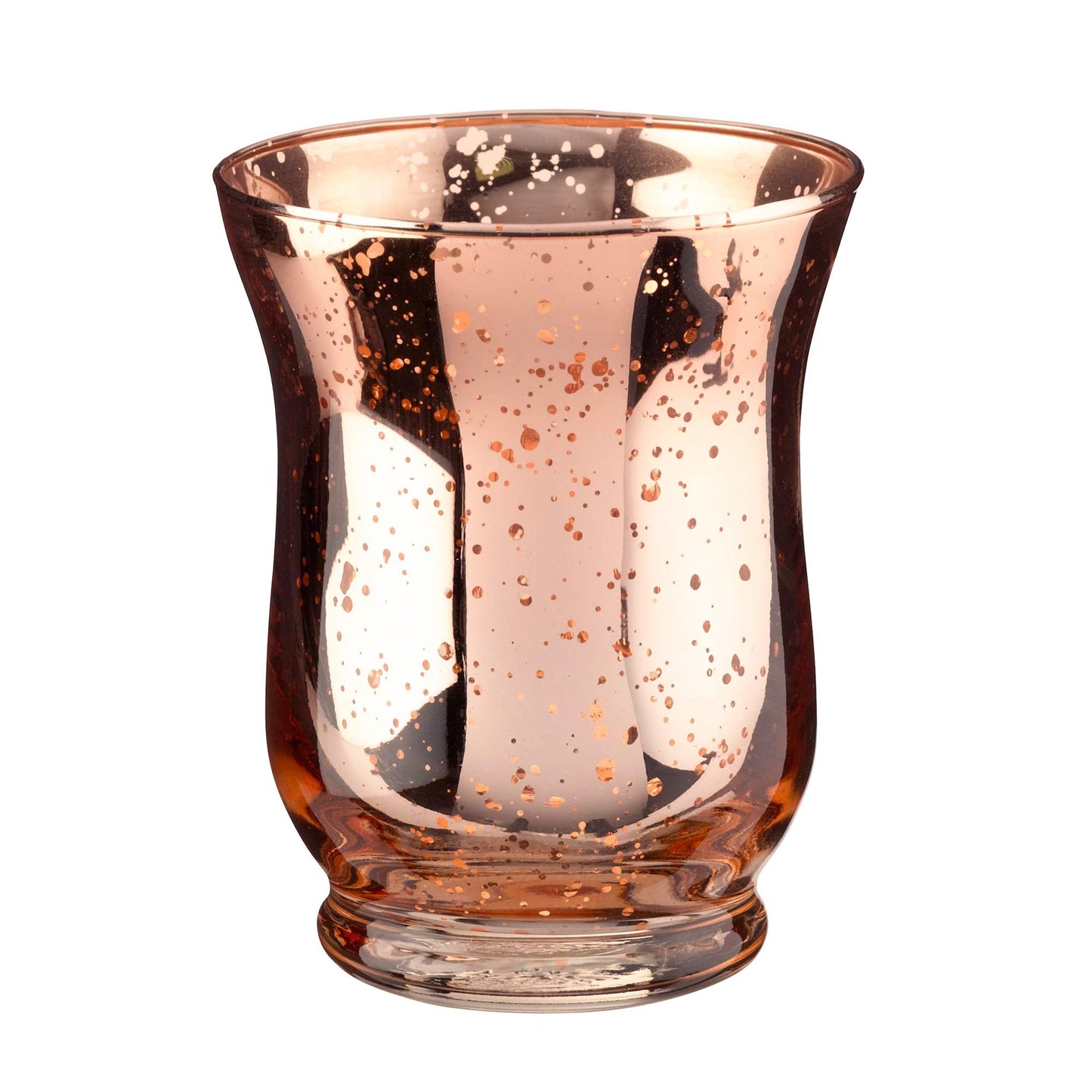 Lillian Rose 4pc Set Copper Mercury Tulip Shaped Glass Votive or Tea Light Holders in Set of 4, 3"x3"x3.65", Metallic,CA954 C