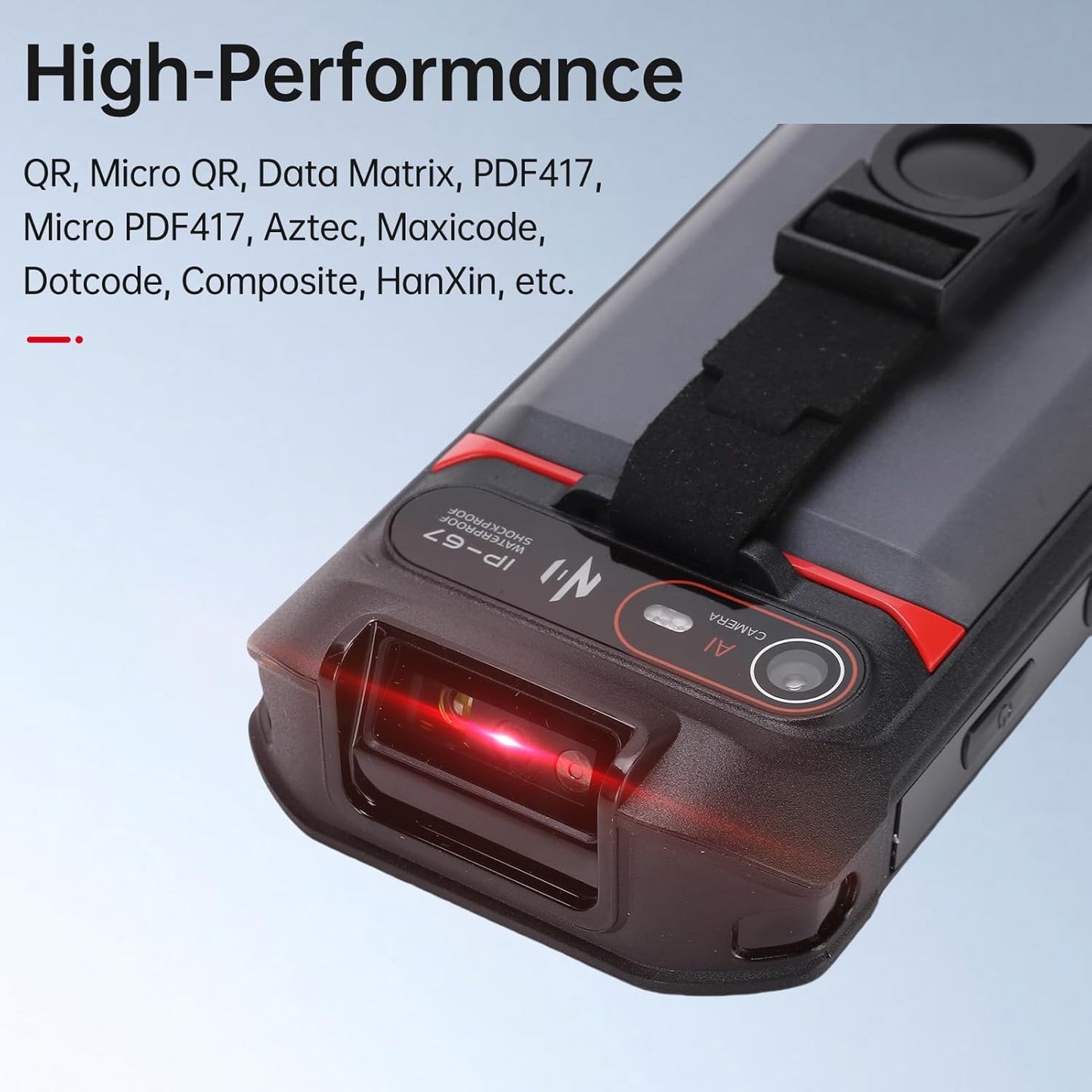 RUGLINE 2025 Android13 PDA, 6GB+64GB Barcode Scanner with Keypad, Equip with 1D 2D QR Code Scanner, Support hot-swappable, BT, WiFi, 4G LTE, NFC, 8-Core CPU Inventory Barcode Data Collector