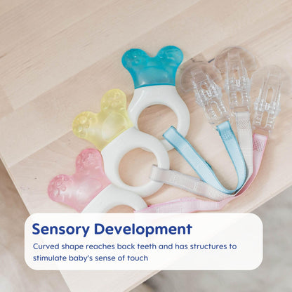 Mini Cooler Teether with Clip, Boy, 2+ Months, 1-Count