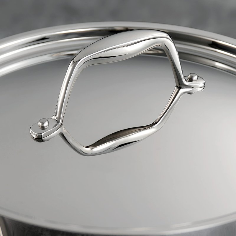 Tramontina Signature Tri-Ply Clad Stainless Steel 2-Quart Sauce Pan with Lid, Induction-Ready, Dishwasher-Safe, NSF-Certified, Made in Brazil