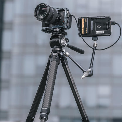 Falcam TreeRoot F38 Pro Carbon Fiber Tripod, 61" Quick Lock Travel Tripod, 5kg Load, F22 Interfaces, 1/4" Screw, Carry Strap Holes for DSLR, Mirrorless, and Video Cameras (R140T)
