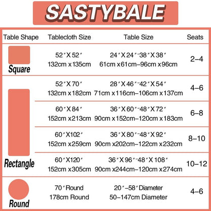 SASTYBALE Spring & Summer Floral Vinyl Tablecloth 60x120 Inch Rectangle, Waterproof Wipeable Spillproof Table Cover with Flannel Backing for Dinners, Holiday Gatherings, Indoor & Outdoor Parties