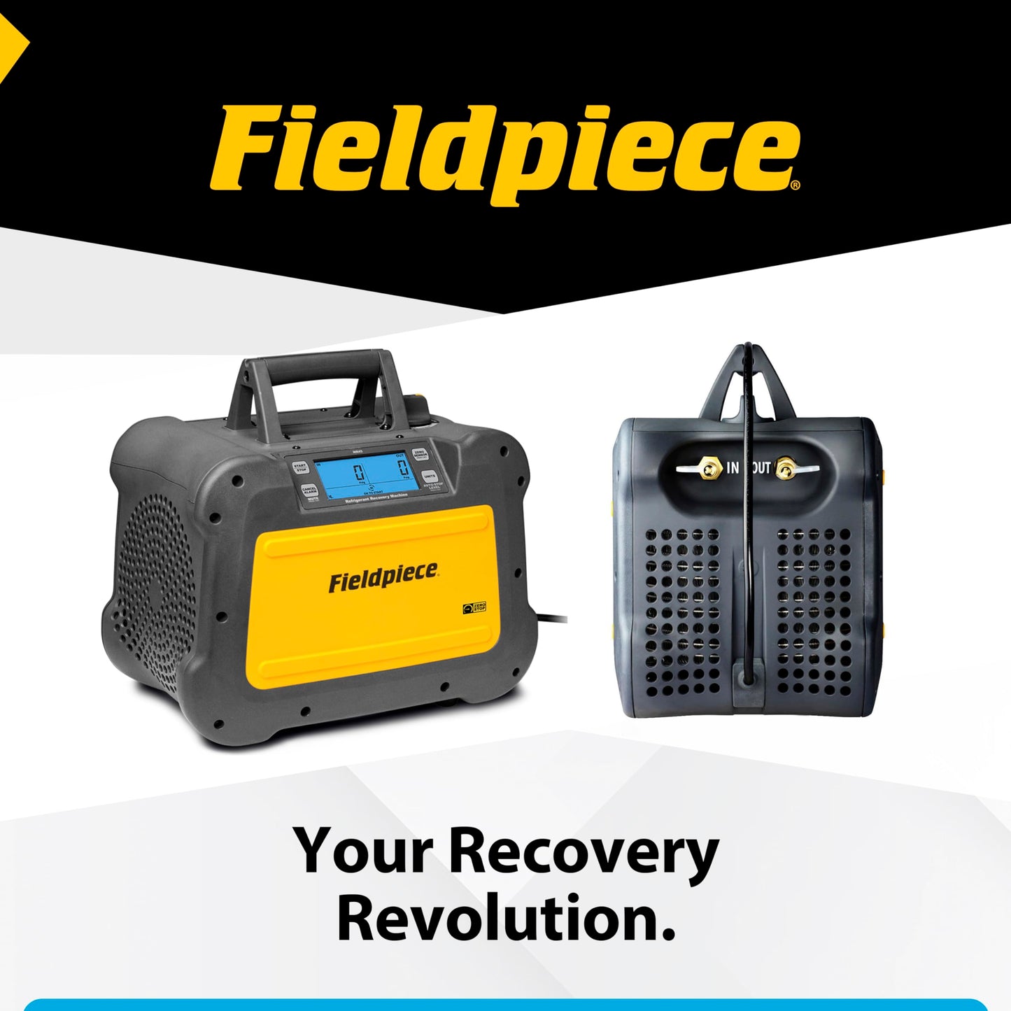 Fieldpiece - MR45 Lightweight Digital Refrigerant Recovery Machine - Wide Operating Voltage with Easy Access Ports - A2L Compatible