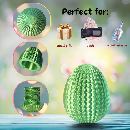 2026 Creative Gift Box: Easter Egg Mystery Puzzle with Hidden Compartment, Reusable Brain Teaser Game for Adults & Kids, Money Gift Ideas for Birthday Christmas Party Celebration