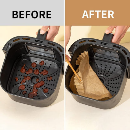 Air Fryer Liners Disposable for Ninja Dual Air Fryer,150PCS Rectangle Air Fryer Accessories,Baking Parchment Paper Liners for Ninja DZ201 /401