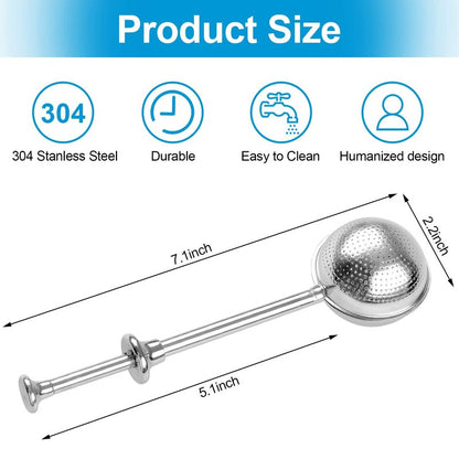 2 Pcs Bakers Dusting Wand for Sugar Flour and Spices, Stainless Steel Flour Duster for Baking, Powdered Sugar Shaker Duster Sifter, Spring-operated Handle for One-handed Operation