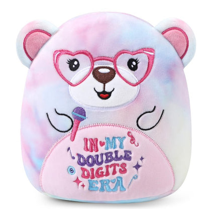 InIsaJace 10th Happy Birthday Stuffed Animal Gifts, 8 Inches Double Digits Birthday Bear Plushies Gift, in My Double Digits Era Plush Party Favors