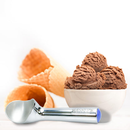 Zeroll 1012 Original Ice Cream Unique Liquid Filled Heat Conductive Handle Simple One Piece Aluminum Design Easy Release 24 Scoops per Gallon Made in USA, 3-Ounce, Silver